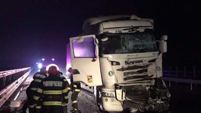 Ce s-a întâmplat pe autostrada A10 între Alba Iulia și Teiuș cu cele două TIR-uri?