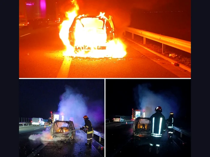 Ce s-a întâmplat pe autostrada A1, unde un incendiu și un accident au creat panică?