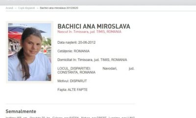 Ce s-a întâmplat cu fata de 13 ani din Timișoara dispărută în Năvodari?