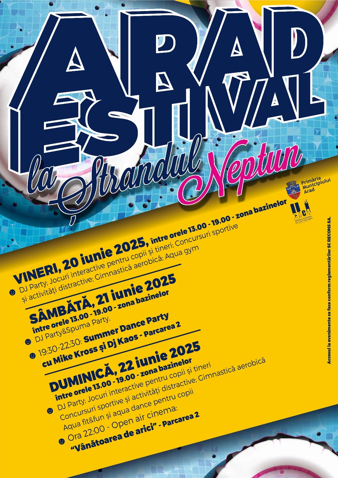 „Ești pregătit pentru Arad Estival? Distracție cu Spuma&DJ, bazine și cinema în aer liber!”