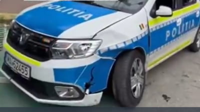 Cum a fost lovită o mașină de poliție de un șofer de 72 de ani în misiune? VIDEO