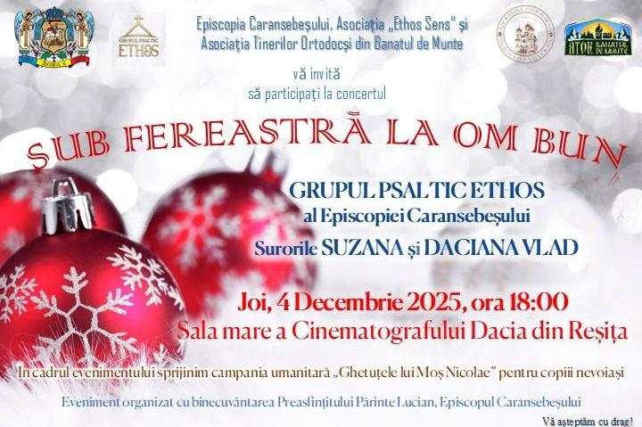 Ești pregătit pentru Concertul „Sub Fereastră la Om Bun” din Reșița pe 4 decembrie 2025?  - Stiri Resita